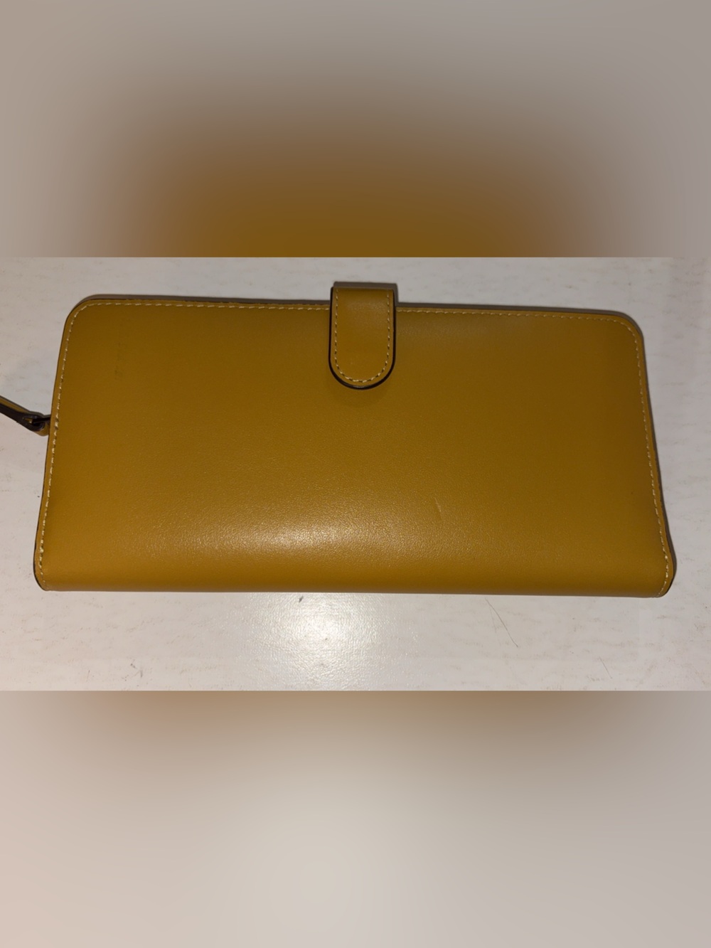NWOT Coach RARE Mustard Yellow Leather Zip Around Wallet - Picture 3 of 16